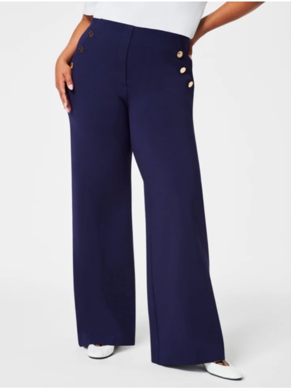 ✨NWT Spanx Ponte Button Front Wide Leg Pant XL Business Casual  ✨
